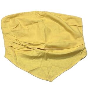 Mustard Yellow Tube Top with zipper in back